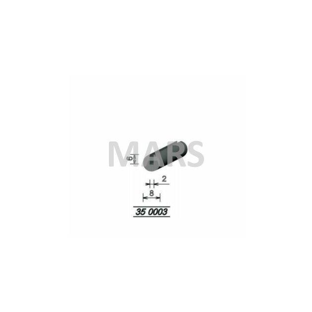 Lemovka EPDM 8 × 2 mm (výška 9 mm), 350003